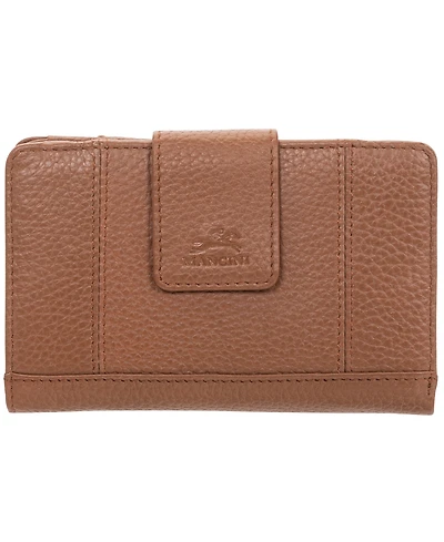 Mancini Women's Pebbled Collection Rfid Secure Clutch Wallet