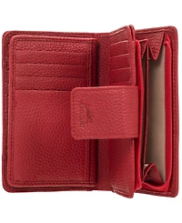 Mancini Women's Pebbled Collection Rfid Secure Clutch Wallet