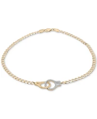 Wrapped Diamond Handcuff Ankle Bracelet (1/6 ct. t.w.) in 10k Gold, Created for Macy's