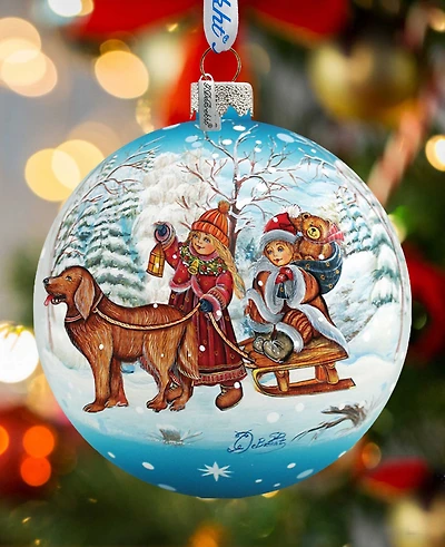G.DeBrekht Winter Kids Ball Holiday Ornament