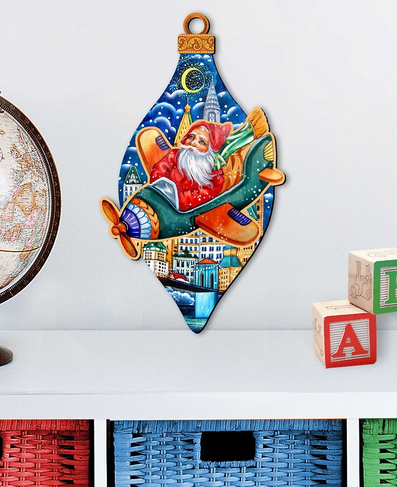 Designocracy Flying Up to The Town Scenic Decorative Ornament Large