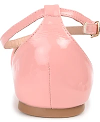 Journee Collection Women's Reba Ankle Strap Pointed Toe Flats