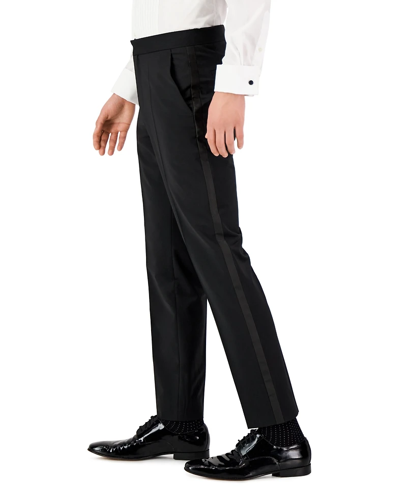 Hugo by Boss Men Unfinished Hem Modern-Fit Wool Blend Super Flex Stretch Tuxedo Pant