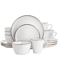 Elama Alejandro Gold-Tone 16 Pc. Dinnerware Set, Service for 4