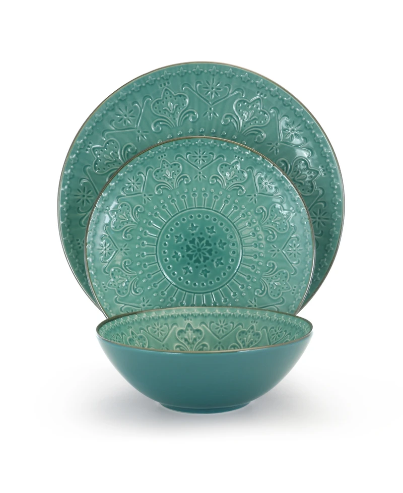 Elama Mozaic 16 Pc. Dinnerware Set, Service for 4
