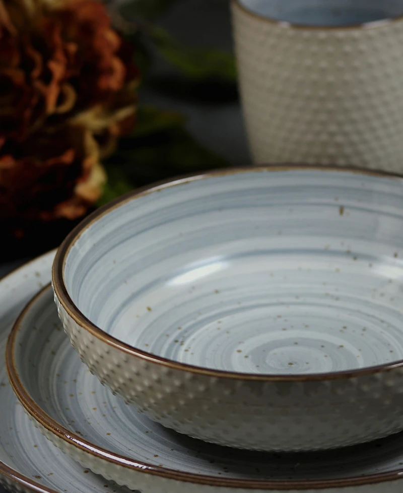 Elama Yeva Swirl 16 Pc. Dinnerware Set, Service for 4