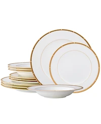 Noritake Rochelle Gold 12-Piece Dinnerware Set, Service for 4
