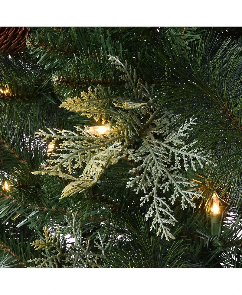 National Tree Company 5' Buzzard Pine Entrance Tree with Led Lights