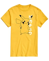 Airwaves Men's Pokemon Pika Kanji Graphic T-shirt