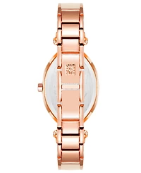 Anne Klein Women's Three-Hand Quartz Rose Gold-Tone Alloy with Blush Enamel Bracelet Watch, 24mm