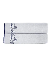 Brooks Brothers Contrast Frame 2 Piece Turkish Cotton Bath Sheet Set