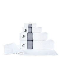 Brooks Brothers Fancy Border 2 Piece Turkish Cotton Bath Sheet Set