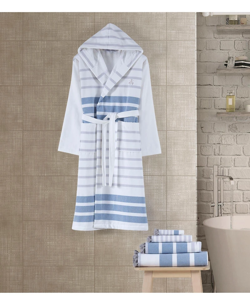 Brooks Brothers Turkish Peshtemal 38" Cotton Bathrobe