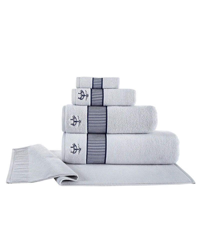 Brooks Brothers Fancy Border Piece Turkish Cotton Wash Towel Set