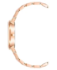 Anne Klein Women's Three-Hand Quartz Rose Gold-Tone Alloy with Pink Resin Bracelet Watch, 37mm