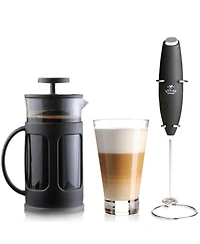 French Press Coffee Pot and Milk Frother Set