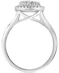 Diamond Pear Cluster Engagement Ring (3/4 ct. t.w.) in 14k White Gold