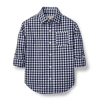 Hope & Henry Boys Poplin Button Down Shirt