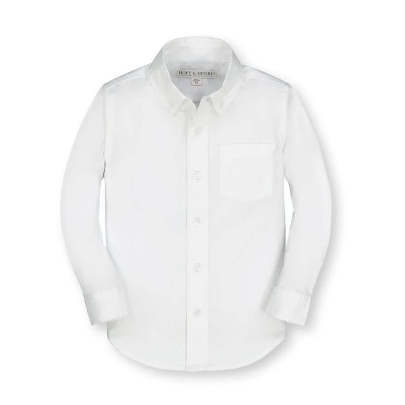 Hope & Henry Boys Poplin Button Down Shirt