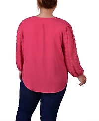 Ny Collection Plus Size V-Neck Blouse