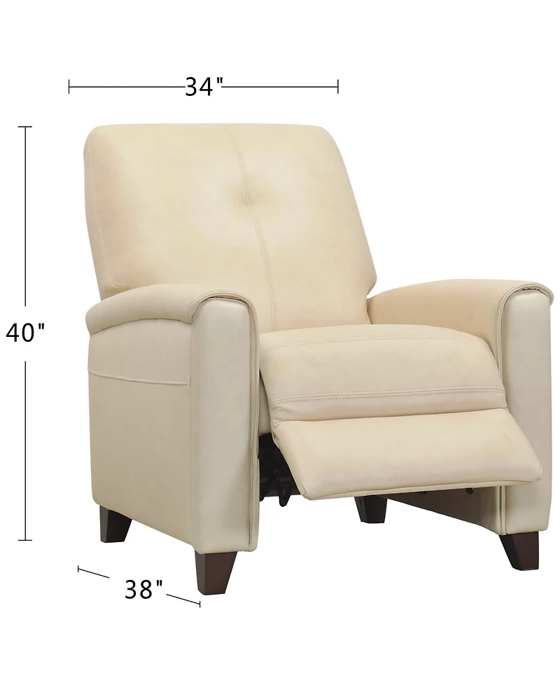 Closeout! Ashlinn 34" Pastel Leather Pushback Recliner, Created for Macy's