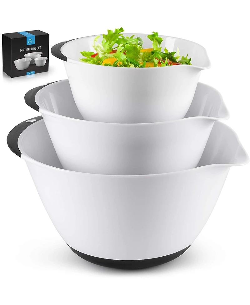 3-Pc Plastic Mixing Bowl Set