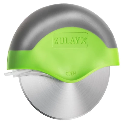 Handheld Pizza Cutter Wheel - Razor Sharp Stainless Steel Pizza Wheel Cutter With Protective Blade Guard