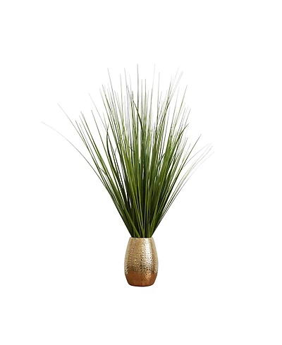 Tabletop Artificial Foliage in Crackled Ceramic Pot