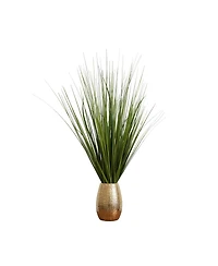 Tabletop Artificial Foliage in Crackled Ceramic Pot