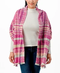 Marcus Adler Women's Ultra Cozy Fringed Plaid Scarf