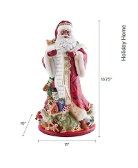 Fitz and Floyd Holiday Home African American Santa Figurine