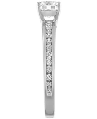 Alethea Certified Diamond Channel-Set Engagement Ring (1 ct. t.w.) in 14k White Gold featuring diamonds with the De Beers Code of Origin, Created for