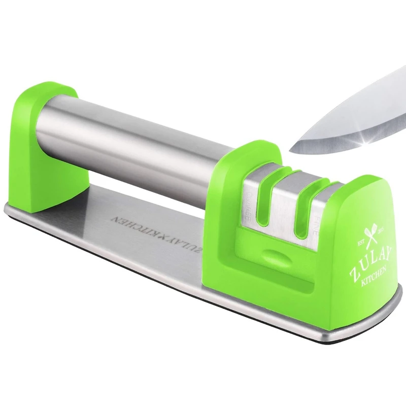 Premium Quality Knife Sharpener for Straight and Serrated Knives Stainless Steel Ceramic Tungsten