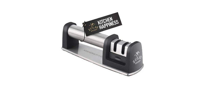 Premium Quality Knife Sharpener for Straight and Serrated Knives Stainless Steel Ceramic Tungsten