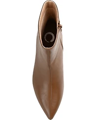Journee Collection Women's Arely Kitten Heel Pointed Toe Dress Booties