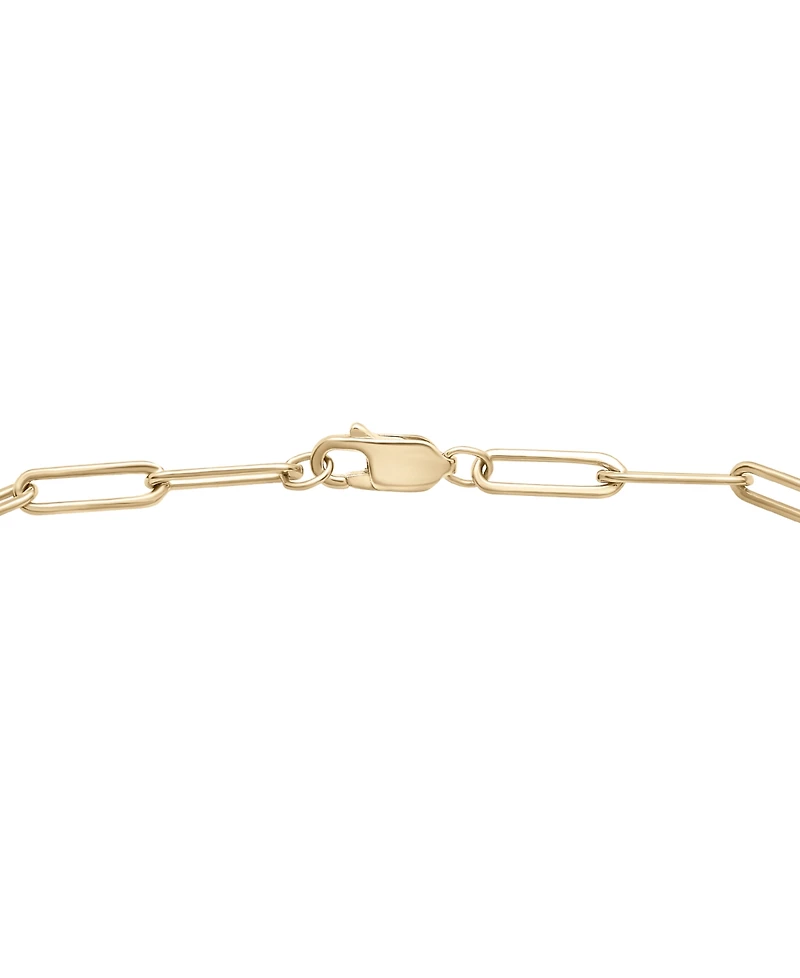Diamond Circle Cluster Paperclip Link Bracelet (1/6 ct. t.w.) in 14k Gold-Plated Sterling Silver, Created for Macy's