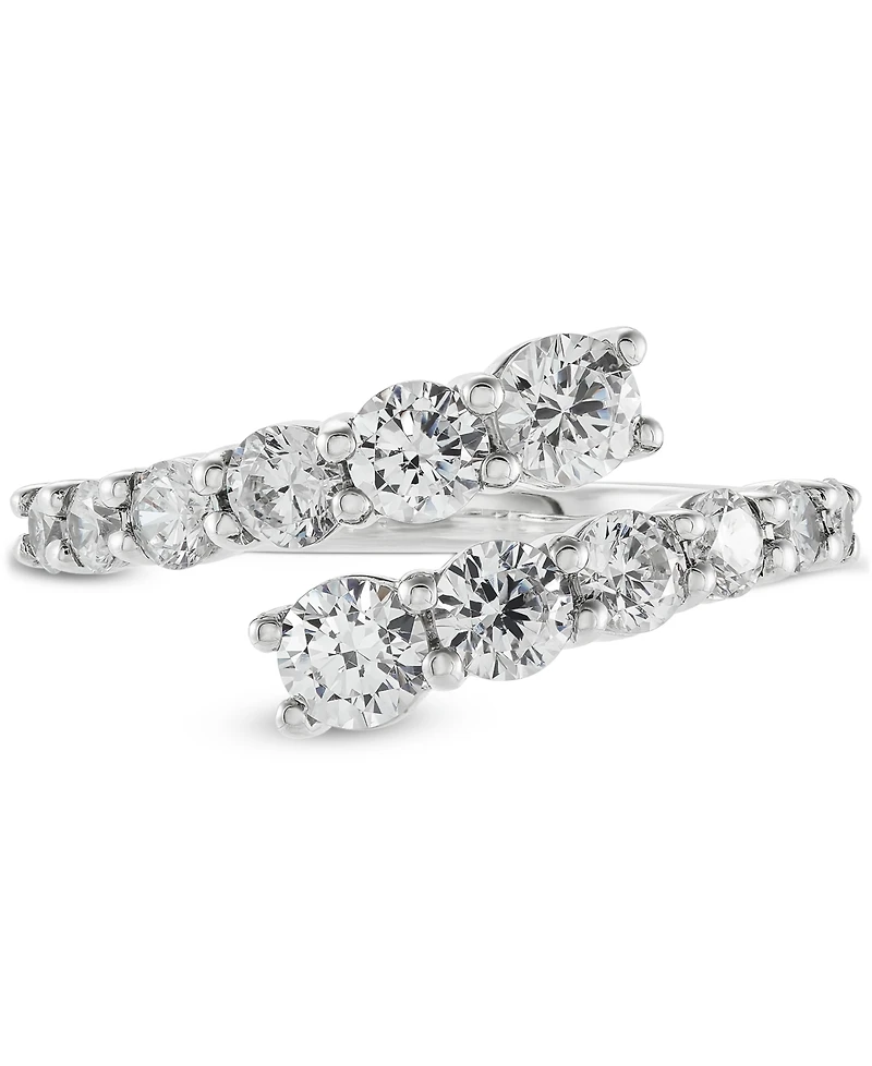 Grown With Love Lab Diamond Bypass Ring (1-1/2 ct. t.w.) 14k White Gold