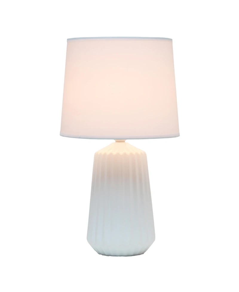 Simple Designs Pleated Base Table Lamp