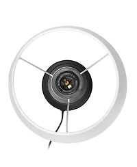 Simple Designs Encased Metal and Clear Glass Table Lamp