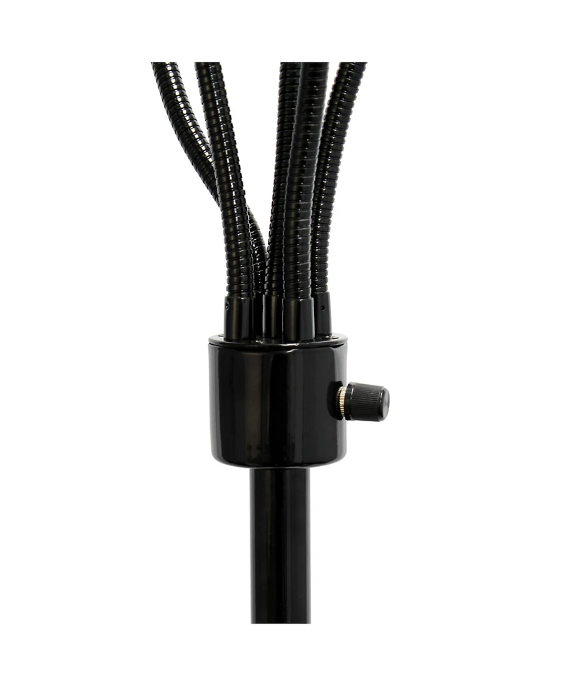 Simple Designs 5 Light Adjustable Gooseneck Floor Lamp with Shades