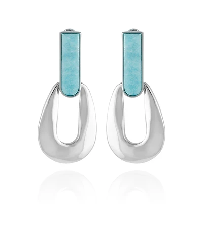 Vince Camuto Gold-Tone and Blue Clip-on Earring