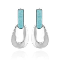 Vince Camuto Gold-Tone and Blue Clip-on Earring