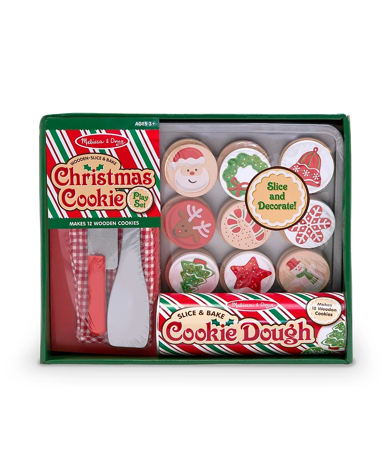 Melissa & Doug Slice and Bake Wooden Christmas Cookie Play Food Set