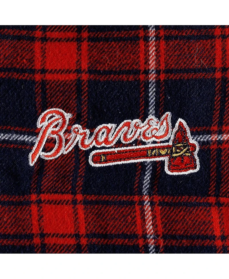 Men's Concepts Sport Navy, Red Atlanta Braves Ledger Flannel Boxers