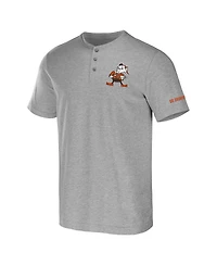 Men's Nfl x Darius Rucker Collection by Fanatics Heather Gray Cleveland Browns Henley T-shirt