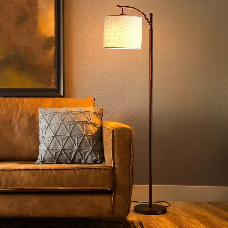 Montage 62" Led Arc Floor Lamp with Hanging Drum Shade