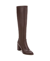 Franco Sarto Women's Katherine Wide Calf Block Heel Pointed Toe Knee High Boots