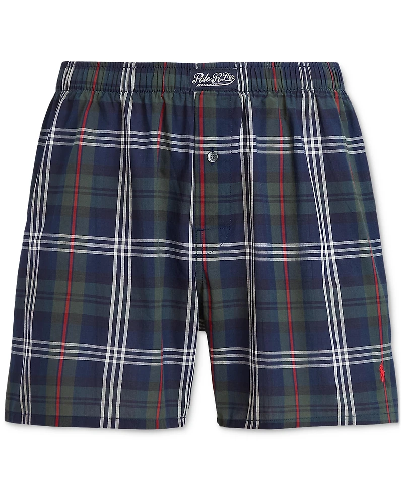 Polo Ralph Lauren Men's Plaid Single-Button Fly Boxers