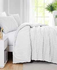 Southshore Fine Linens Chevron Clipped Jacquard 3-Pc. Comforter Set, King