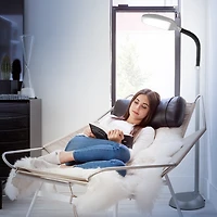 Litespan 53" Dimmable Led Reading Task Lamp with Height Adjustable Gooseneck Head